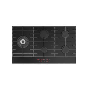 Cooktop a Gás Cuisinart Arkton Advanced 5 Bocas Vidro Preto Painel Digital 86cm 220V