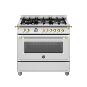 Fogão Bertazzoni Heritage Inox 6 Bocas Forno Elétrico 90cm 220V