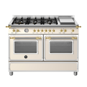 Fogão Bertazzoni Heritage Marfim 6 Bocas 2 Fornos Elétricos 120cm 220V