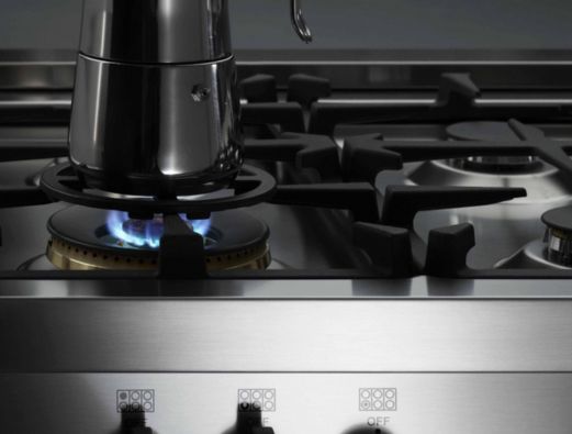 Acabamento inox do Fog&atilde;o Bertazzoni Professional