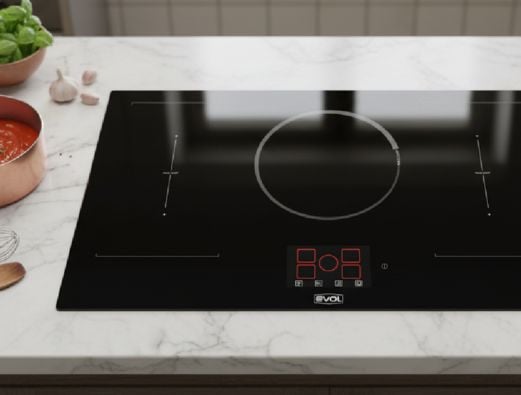 Painel TFT e design elegante do Cooktop View Evol