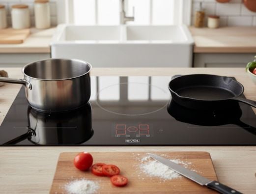 Zona Flex e função Boost do Cooktop View Evol