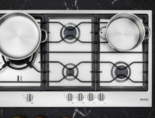Detalhes bivolt do Cooktop Evol Riva