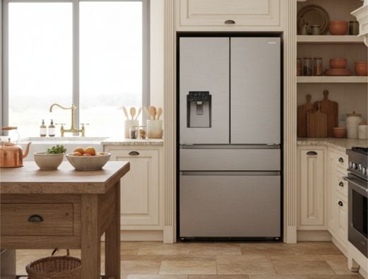 Refrigerador Gorenje French Door com acabamento inox touch free
