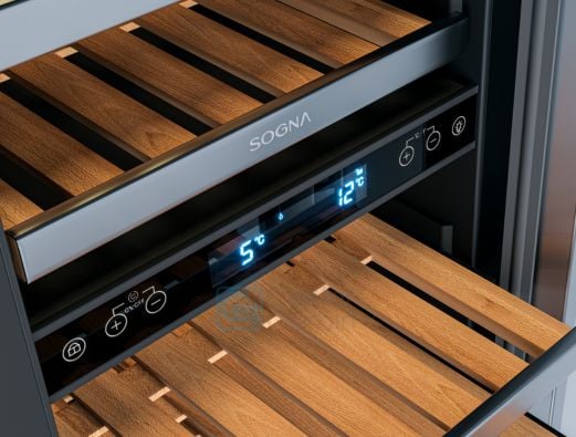 Adega Sogna Sense 28 Garrafas Dual Zone 220V - Ilumina&ccedil;&atilde;o Interna para Valorizar Sua Cole&ccedil;&atilde;o