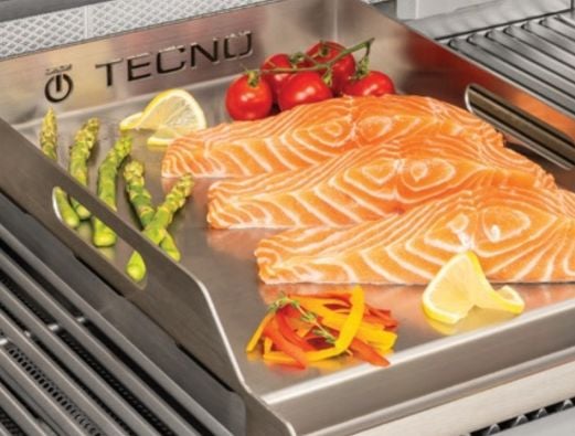 Chapa grill em inox da churrasqueira Tecno