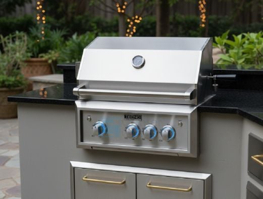 Churrasqueira a Gás Tecno Professional Inox acabamento aço inox escovado