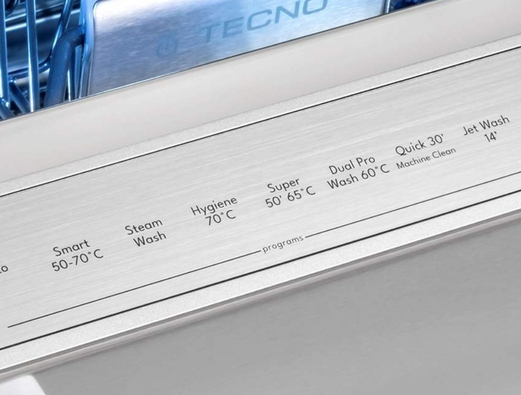 Painel Touch Metalizado - Lava Louças 16 serviços TECNO TD16WPP